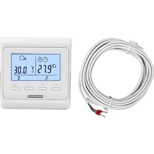 PC Housing Material Large Power Electric Floor Heating Thermostat Double Temperature Double Control Floor Heating Thermostat