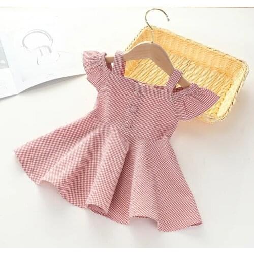 Girls Dress Summer New Little Girl Chiffon Beach Princess Suspender Dress Girl Baby Sling Dress Kids Clothes