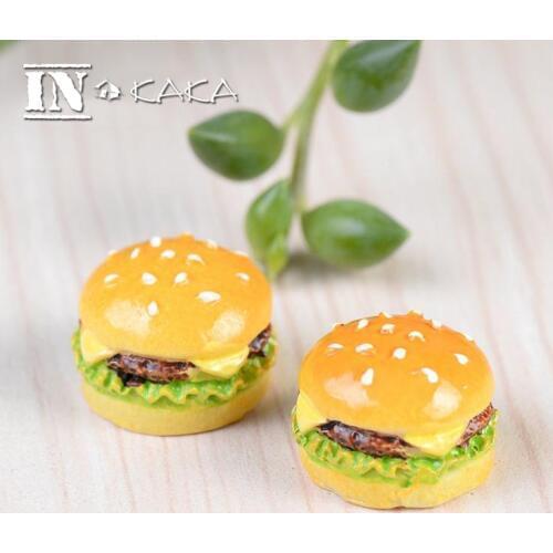 Resin mini artificial food hamburger home Micro fairy garden sculpture figurine miniatures decor ornament DIY accessories