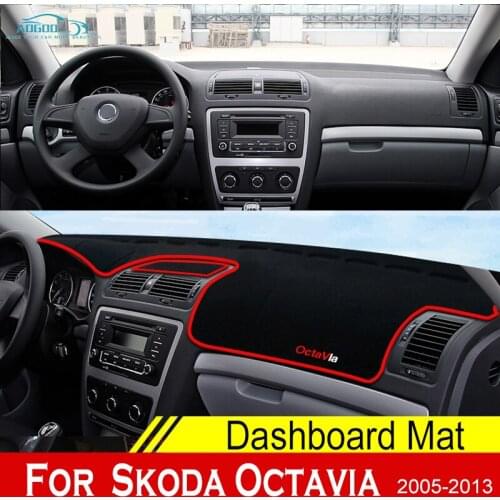 For Skoda Octavia 2 A5 MK2 1Z 2005~2013 Anti-Slip Mat Dashboard Cover Pad Sunshade Dashmat Protect Car Accessories