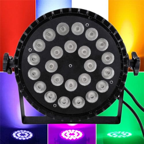 Stage lighting dj light 24x18W RGBWA UV 6in1 Par led led par wash par led LED Flat Par Can Lighting for Party KTV Disco light