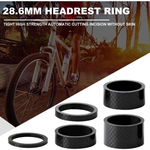 5pcs/set 28.6mm Carbon Fiber Washers MTB Bike Bicycle Headset Stem Spacers