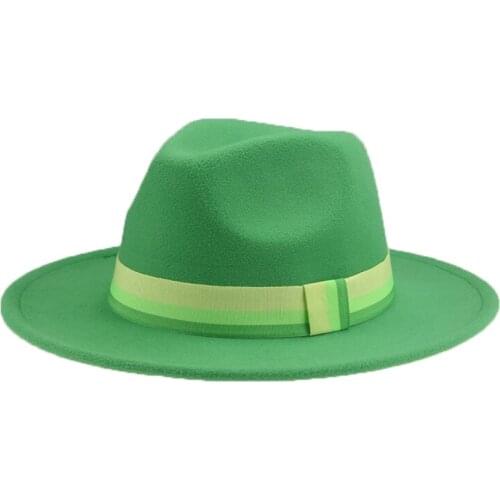 Hats for Women Fedora Felted Band Solid Black White Fedoras Hats Winter Panama Outdoor Dress Felt Hat for Men Sombreros De Mujer