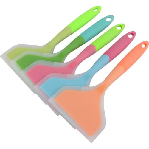 Japanese Style Turner Silicone Beef Meat Egg Kitchen Scraper Wide Shovel Food Lifters Cooking Utensil Non-stick Frying Turners