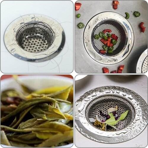 11/11.5cm Strainer Stainless Steel Bath Sink Drain Kitchen Sink Strainer Drain Hole Filter Trap Sink Waste Screen