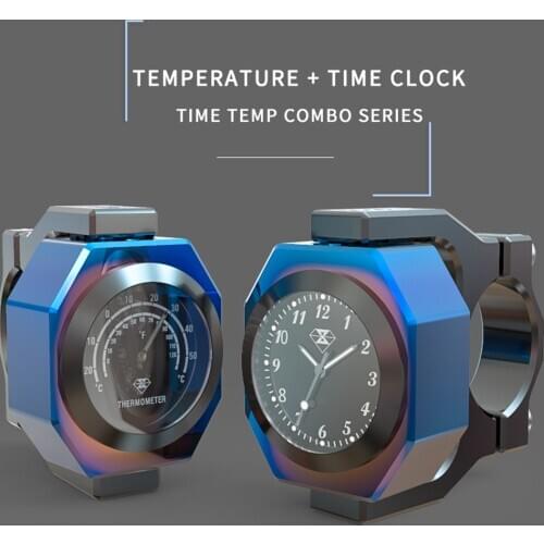Spirit Beast Motorcycle Thermometer Motocross Essories Modified Luminous Electronic Clock And Thermometer Combo Creative Tools
