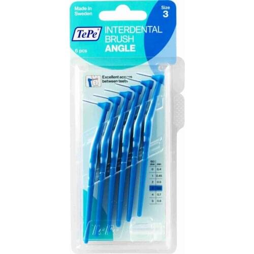 Crest Teeth Interdental Brush Angle 0.6mm Blue 6 Pcs