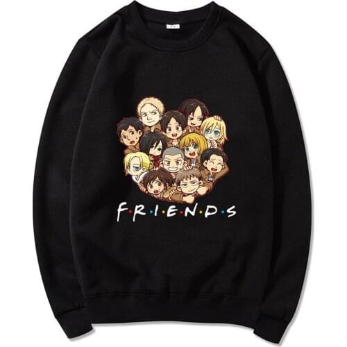 Attack on Titan Hoodie Friends Freedom Wing Sanika Men/Women Fashion Casual Sweatshirt Japanese Anime Cosplay Costume