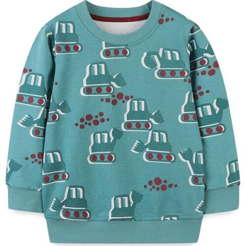 Jumping Meters Cartoon Autumn Winter Boys Sweatshirts Cotton Childrens Long Sleeve Hoodies Shirts Kids Sport Clothes Tops