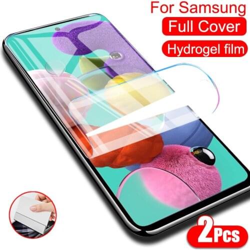 Full Cover Protective Hydrogel Film For Samsung Galaxy A51 A71 A50 A70 S9 S10 S20 Plus Note 20 Ultra Screen Protector No Glass