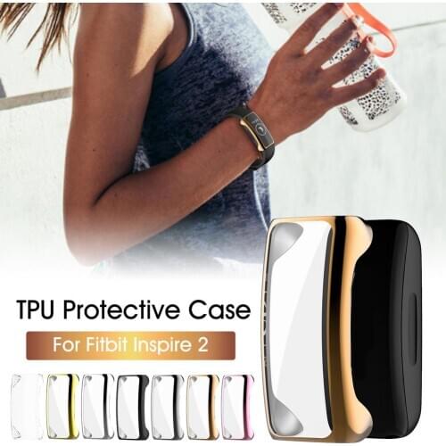 Rondaful TPU Protective Case For -Fitbit Inspire 2 Smart Watch Shockproof Anti-scratch Cover Shell For Smartwatch Accessories