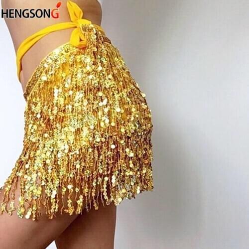 Latin Dance Skirt For Women Professional Sumba Dancing Skirt Adult Cheap Stage Rumba Qia Qia Latin Tassel Sequined Dress