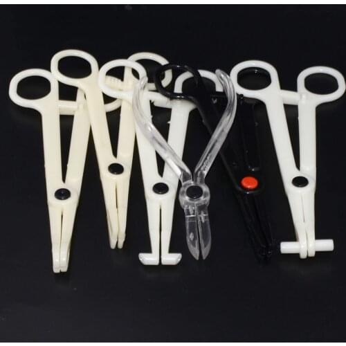 1PC Acrylic Body Piercing Sterilized by EO Gas Forceps Clamp Plier Ear Lip Navel Nose Round Open Closing Septum Profession Tool