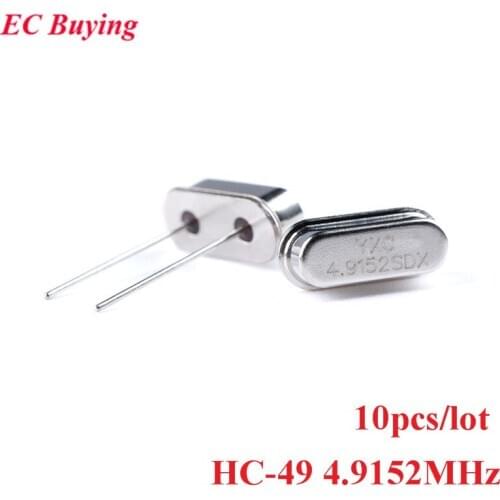 10pcs HC-49S Passive Crystal Oscillator Ceramic Quartz Resonator DIP 4.9152MHz Electronic Kit HC 49 HC-49
