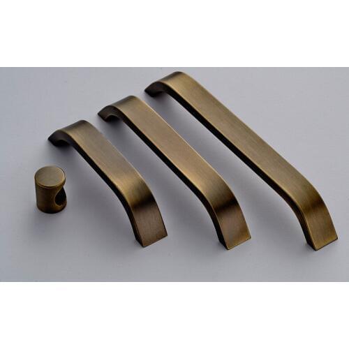 10Pcs Modern Concise Design Style Antique Bronze Space Aluminum Solid Cabinet Handle Drawers Pulls