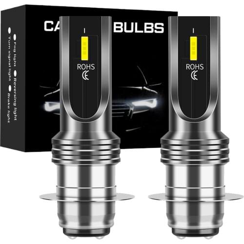 2pcs H6 LED P15D H11 9006 9005 PSX24W H16 Motorcycle Headlight Bulb 3000LM Lights Moto Scooter Motorbike LED Fog Lamp White 12V