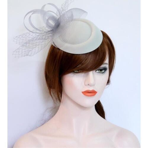 2019 Chic Bridal Hats In Stock Silver Birdcage Wedding Hat Fancy Flower Party Fascinators