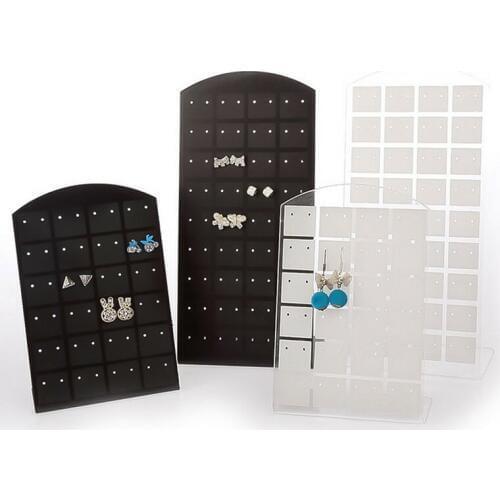 24/36 Pairs Earrings Holder Jewelry Showcase Stand Display Plastic Rack Jewelry Charming Women Earrings Organizer Holder