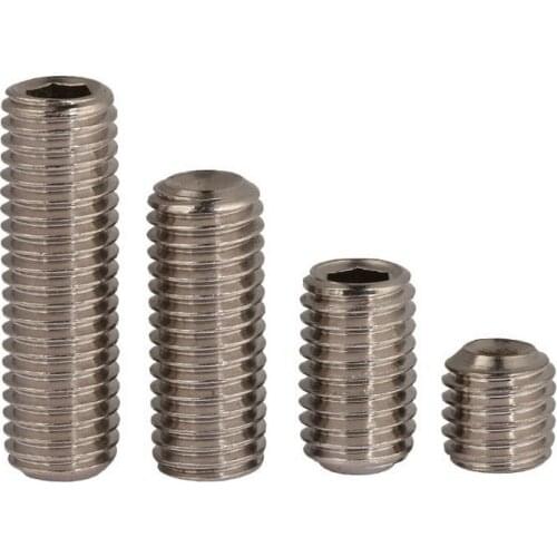 M2.5 M3 M4 M5 Grub Screws Cup Point Hex Hexagon Socket Set Screw Carbon Steel Nickel Plated Headless Allen Bolts