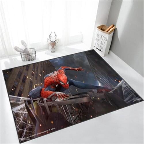 Cartoon 80x160cm Spiderman Baby Playmat Home Carpets Welcome Foot Pad Bedroom Study Room Floor Rugs Room Decor
