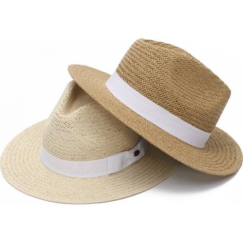 GEMVIE 100% Paper Make Up Summer Hats For Men Women With Brims Classical Fedora Sun Hat Mens Summer Hats Womens Summer Hats