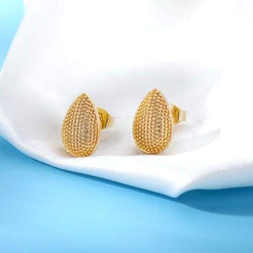 Goth Stainless Steel Earrings For Women Punk Hip Hop Stud Earrings Geometric Water Drop Earring Vintage Jewelry Brincos