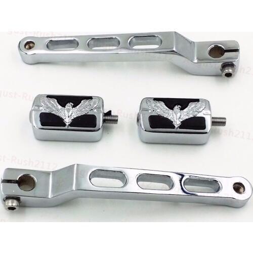 Chrome Heel Toe Gear Shifter Shift Lever + Eagle Peg For Harley FLST FLT FLHT Electra
