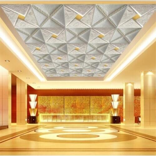 Customize Large mural 3d ceiling wallpaper marble relief stereo integrated plate living room ceiling обои murals Photo wallpaper