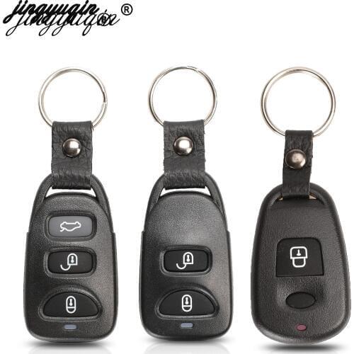 Jingyuqin 10pcs For Hyundai Kia Carens Fob 2+1/3+1 Buttons Remote Keyless Entry Cover Fob Case New Key Shell 2/3/4 Button