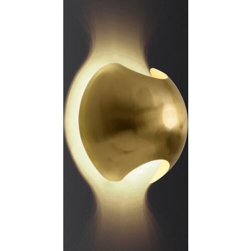 Nordic personality creative designer all-copper wall lamp post-modern light luxury corridor porch decoration American ceiling