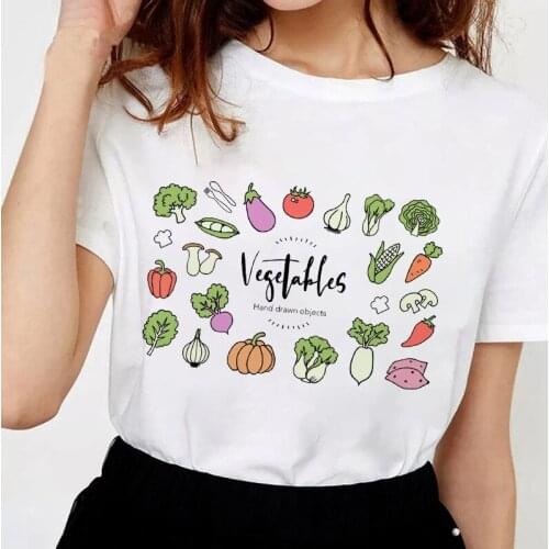 Summer Women Tshirts Vegetables Graphics Print Tee Tops Ladies woman T-shirts Casual Short Sleeve Fashion New tshirt femme 2021