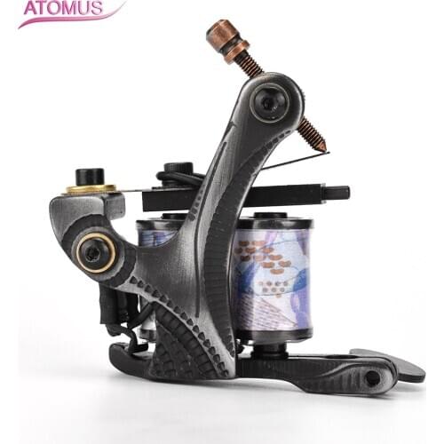 New Professional Wire Cutting 10 Wraps Coil Tattoo Machine Shader Shading Maquina De Tatuagem 12 Wraps Tatto Gun Tattoo Supplies