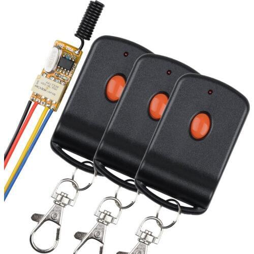 DC3.7V 5V 6V 7V 9V 12V 24V Mini Relay Wireless Switch Remote Control Power LED Lamp Controller Micro Receiver Transmitter System