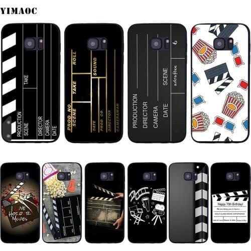 YIMAOC Film Movie Clapperboard Soft Silicone Case for Samsung Galaxy S6 S7 Edge S8 S9 Plus A3 A5 A6 Note 8 9