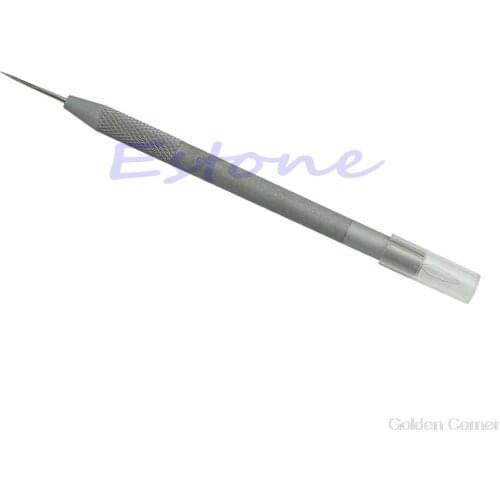 2 in 1 Needle Threader Thread Guide Device & Leather Craft Cloth Awl Punch Tool O23 20 Dropshipping