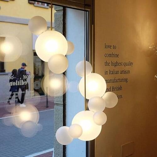 Nordic loft dinner table led pendant lamp romantic white bubbles bedroom kitchen coffee shop decor hanging light fixtures