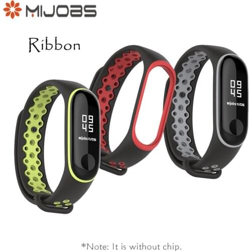 Original Mijobs Ribbon Strap For Xiaomi Mi Band 4 / 3 Multiple Bracelet Change Optional Beautiful Stylish Xiaomi Eco Chain