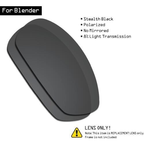 SmartVLT Polarized Sunglasses Replacement Lenses for Oakley Blender - Stealth Black
