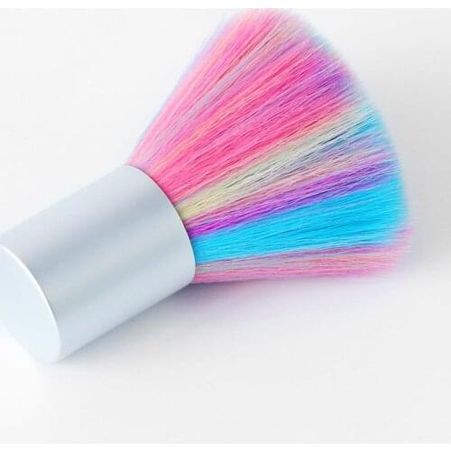 Random Color Nail Cleaning Brush Tool Remove Dust Powder Brush Nail File Art Manicure Pedicure Acrylic Makeup Brushes Nail Care
