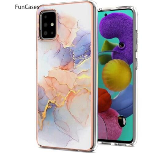 Watermarks Silicone Phone Cover For Samsung A51 4G Rhinestone Case Estojo Pouch sFor Etui Samsung Galaxy telefon A515 TPU Cases