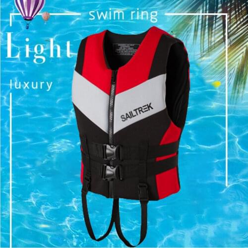 Adults Water Life Jacket Neoprene Safety Life Vest Water Sports Sandbeach Water Ski Vest Kayaking Swimming Drifting Safety Vest