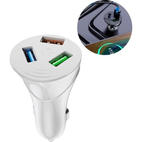 T3ED Car Charging Adapter 12V-24V Mobile Phone Charging Tool Quick Charge in Car for Long-distance Driving