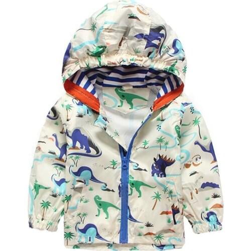 Boys girl hoodies sweatshirts Jackets Cartoon Print Jurassic World dinosaur Monster Animal baby toddler tops kids zipper Clothes