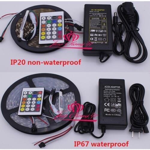 WS2811 RGB Dream Color 300LED LED strip DC12V 24V+RGB controller+LED Power KIT