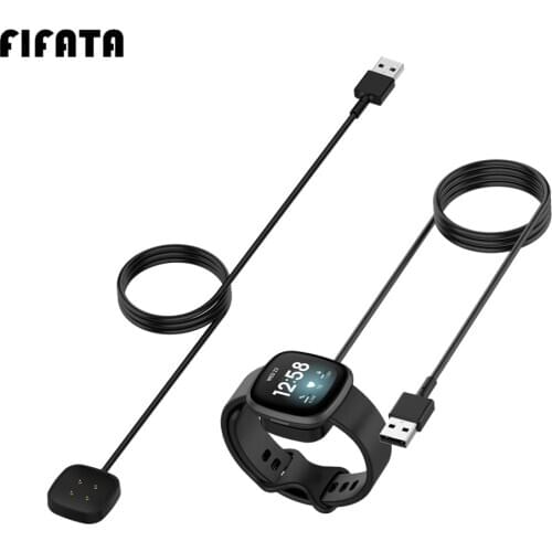 FIFATA 1m/30cm Charging Dock Smart Watch Charger For Fitbit Versa 3 USB Fast Charging Cable Magnetic Cradle For Fitbit Sense