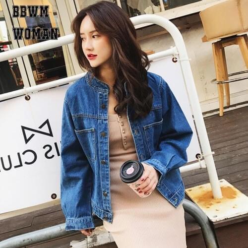 2019 3 Colors Can Choose Women Denim Coat Autumn Fashion Female Jacket