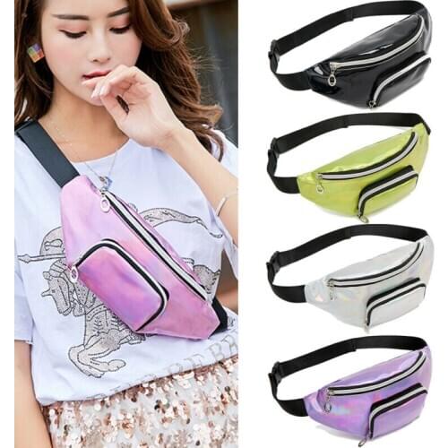 Women Fanny Pack PU Waist Chest Bum Bag Ladies Sport Phone Bag Shoulder Bags Money Purse Gift /BY