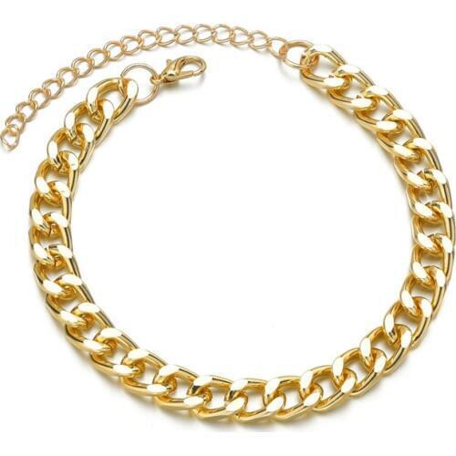 Stainless Steel Metal Gold Color Alloy Punk Ankle Chains Female Simple Anklets for Women 2020 Fashion Summer Beach Foot Jewelry