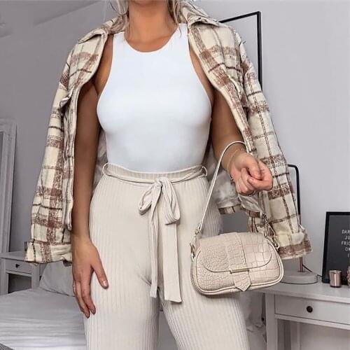 Women Sexy Sleeveless Bodysuit Solid Color Slim Stretch O Neck Bodycon Basic Female Jumpsuit Office Wear Playsuits Tops New