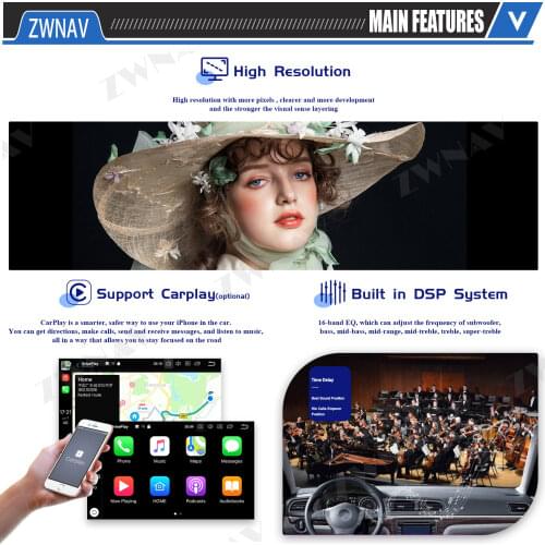 1 DIn Carplay Android Screen For Ford S Max Galaxy 2007 2008 2009 2010 2011 2012 2013 2014 2015 Stereo Radio Receiver Head Unit